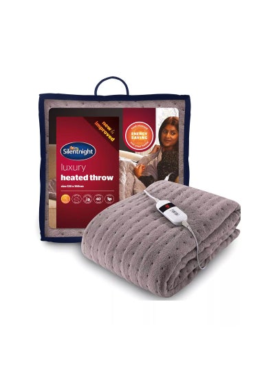 Buy Silentnight Luxury Heated Throw Grey in UAE