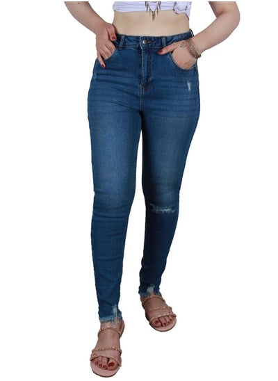 Buy Skinny Straight Jeans Boot-cut Stretch For Women Blue in UAE