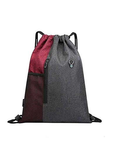 اشتري Drawstring Sackpack Bag, Gymsack Bag with Pocket Gym Sports Bag Outdoor Exercise Running Swimming Backpack Unisex في السعودية