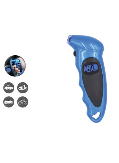 Buy Digital Tire Pressure Gauge with 4 Settings for Car, Truck and Bike with Backlit Display and Non-Slip Grip in Saudi Arabia