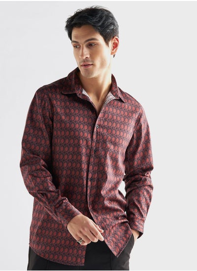 Buy Printed Regular Fit Shirt in Saudi Arabia