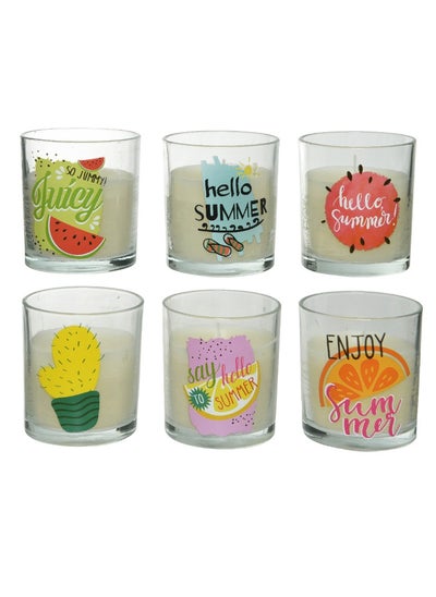 اشتري Kaemingk Citronella Candle Wax In Glass, 886869 Assorted 1 Piece في الامارات