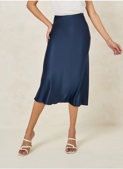 Buy Satin Pencil Midi Skirt in Saudi Arabia