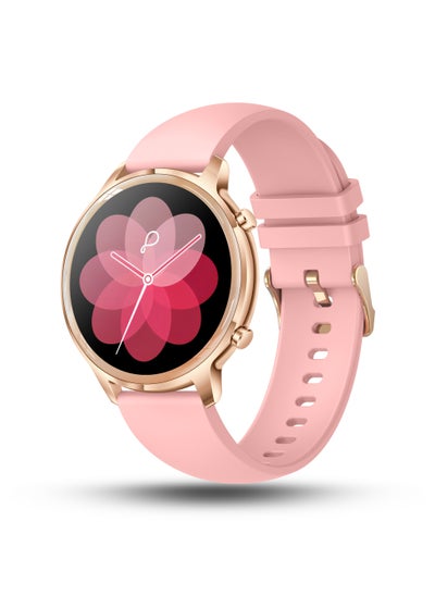 Buy Celia 1.32" IPS Display Smartwatch with BT Calling, Female Health monitor, Compatible with Android & iOS, 24/7 health suite, Alarm, Multi sports modes & Watch Faces, AI Voice Assistance - Salmon Pink in UAE