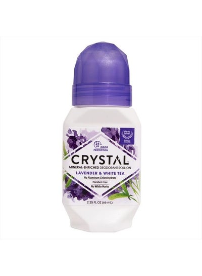 Buy Crystal Mineral Deodorant Roll-On, Lavender & White Tea, Purple, 2.25 Fl Oz in UAE