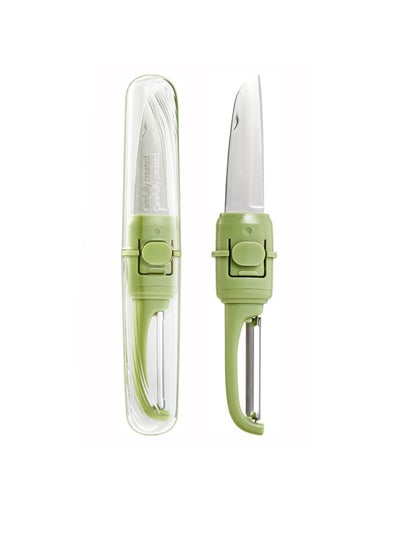 Buy 1 Piece Peeler, Multi Functional Double Headed Fruit Knife Peeler for House Hold Folding, Multi-functional 2-in-1 Portable Apple Peeler,Kitchen Supplies,Small Accessories,Cooking Accessories in UAE