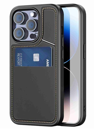 Buy DUX DUCIS Rafi II Series Case for iPhone 14 Pro Max Case Wallet with Kickstand and Credit Card Holder Compatible with MagSafe Leather Heavy Duty Protective Case Cover (Black) in Egypt