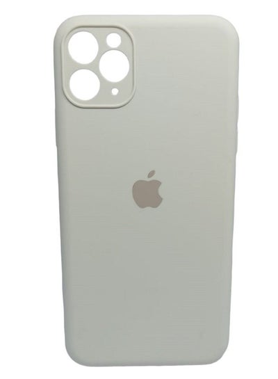 Buy Protective Case Cover Shockproof Camera Protection For Apple iPhone 11 Pro Max Off White in UAE