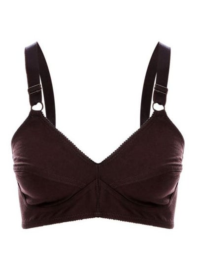 Buy Solid Cotton Lasso Bra - Model S 365 For Women, Brown in Egypt