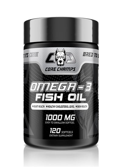 Buy Core Champs OMEGA-3 Fish Oil 1000 mg 120 Softgels in UAE