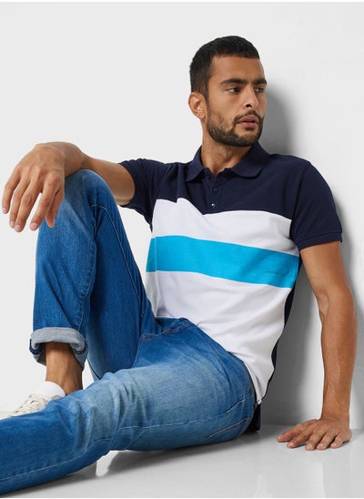 اشتري Colour Block Polo Shirt في الامارات