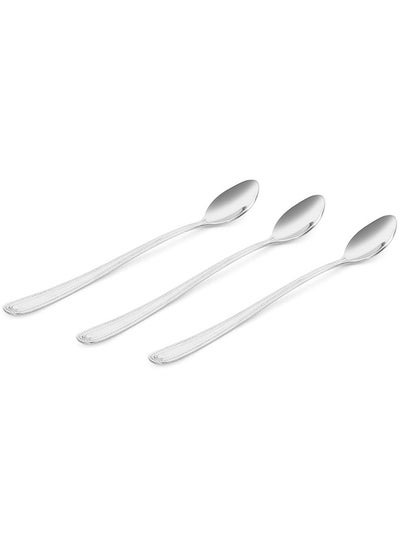 اشتري Natalia 3-Piece Cocktail Spoon Set, Silver - 21 cm في الامارات