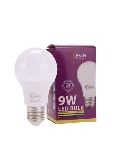 اشتري لمبة Levin Germany LED 9 وات E27 3000K بيضاء دافئة عالية الكفاءة موفرة للطاقة A+ | 2 سنة الضمان في الامارات