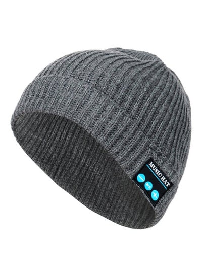 اشتري Bluetooth Knitted Hat With Mic One Size Grey في السعودية