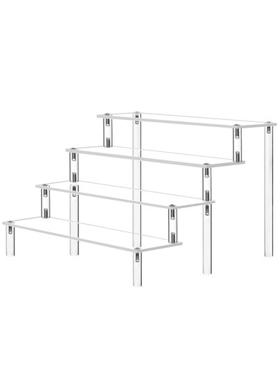 اشتري Acrylic Riser Clear Display Risers Stand, Organizer Acrylic Shelves, Clear Acrylic Display Stand Retail Riser, 4 Tier Shelf, for Figures Toys, Jewelry , Cupcake, Dessert, Perfume, Nail Polish في السعودية