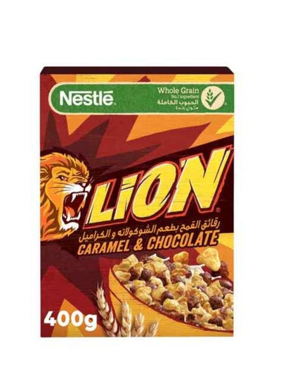 Buy Nestle Lion Caramel And Chocolate Breakfast Cereal 400g in UAE