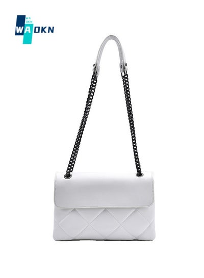 Buy Women's New Fashion Texture Shoulder Bag,Ladies Simple and Versatile Chain Crossbody Bag Sling Bag Side Bag Underarm Bag in UAE
