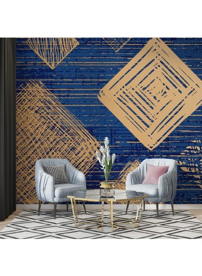 اشتري Cube Pattern Wall Geometric Fabric Wallpaper Covers An Area ​​Up To 4.2Mx3M With Adhesive And Smoothing Tool في مصر