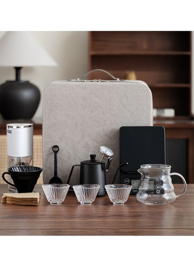 Buy 12-Piece V60 Coffee Set Drip Coffee Maker Set with Portable Travel Bag in Saudi Arabia