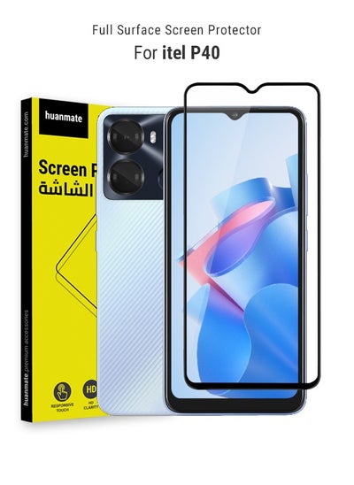 اشتري Edge to Edge Full Surface Screen Protector For itel P40 Black/Clear في السعودية