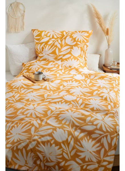 اشتري Single Allover Print Duvet Set 155 x 220 cm, Yellow في الامارات