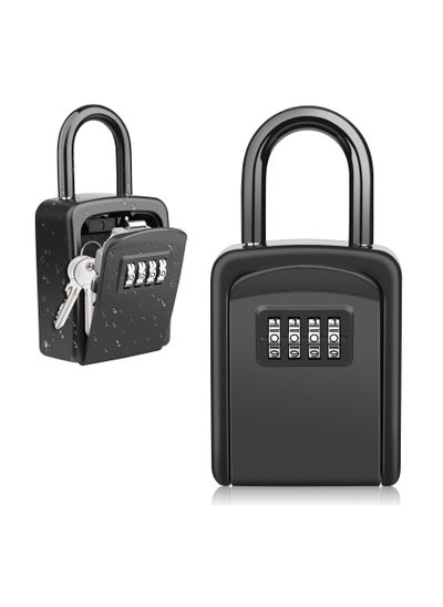 Buy Key Safe, Portable Lock Box for Keys Outdoor with Removable Shackle, Hangable Combination Key Lock Box for Home Office Garage School, Free of Installation in Saudi Arabia