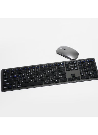 Buy Wireless Bluetooth Keyboard Mouse Combo for Office Three-mode charging model-black suit (Keyboard + Mouse) in Saudi Arabia