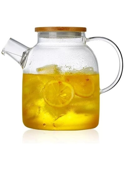 Buy Heat Resistant Glass Teapot Set Clear 1500 ml in Egypt