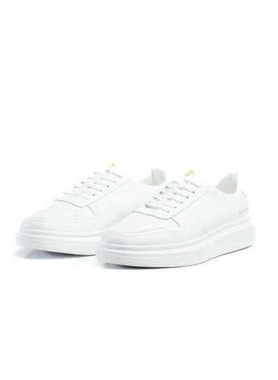 Buy Basic Leather Flat Sneakers For Men in Egypt
