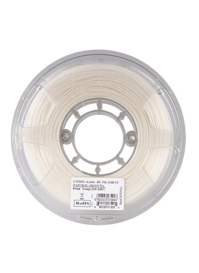 اشتري 1.75mm Glass Fiber Filled 3D Printer Filament White في الامارات