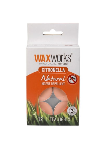 Buy Woodwax Citronella Tea Lights Astd 12 Pack in UAE