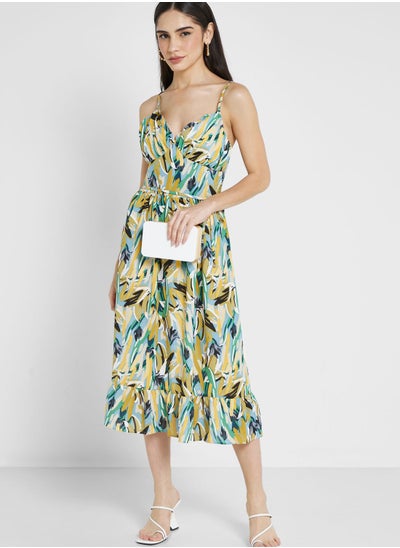 Buy Strappy Printed Dress in Saudi Arabia