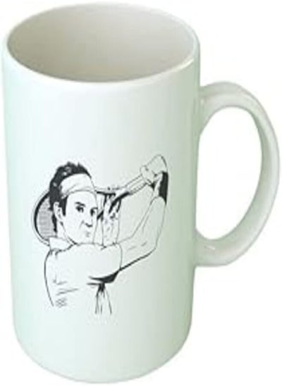 اشتري Roger Federer Ceramic Mug - White/Black print_10575 في مصر