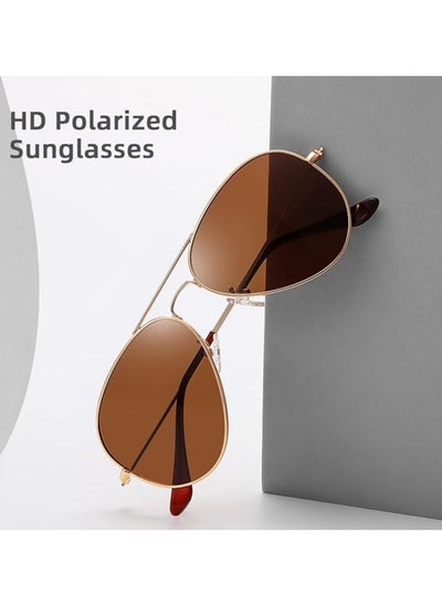 Buy Aviator Sunglass - 3025 Gold - Lens Size: 58 mm in Saudi Arabia