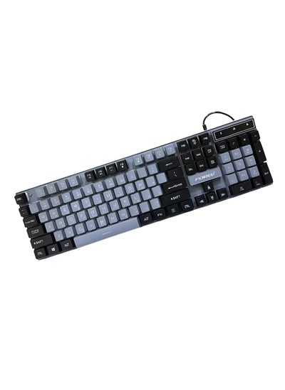 Buy Wired Gaming Keyboard Esports Light-Emitting Office Desktop Laptop Wired Film Wired Keyboard (FV-Q8 Gray-Black) in Egypt