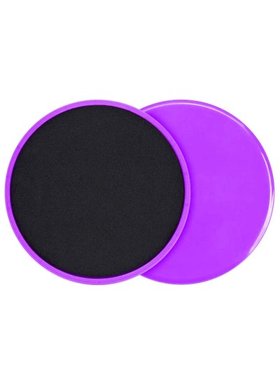 Buy Exercise Sliders Gliding Discs Dual Sided Total Body Workout System 2Pcs, Purple in Egypt