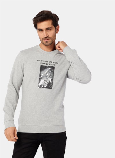 Buy Slogan Print Sweatshirt in Egypt