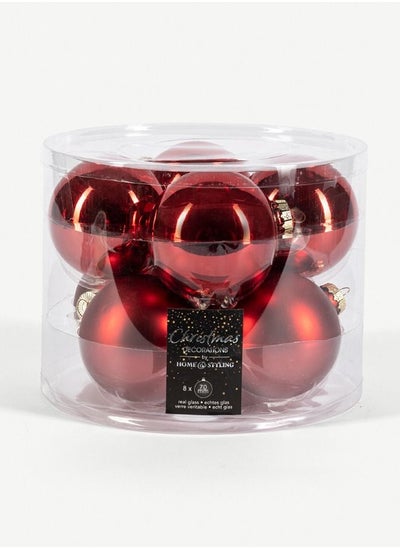 اشتري Christmas Balls 70mm Red في الامارات