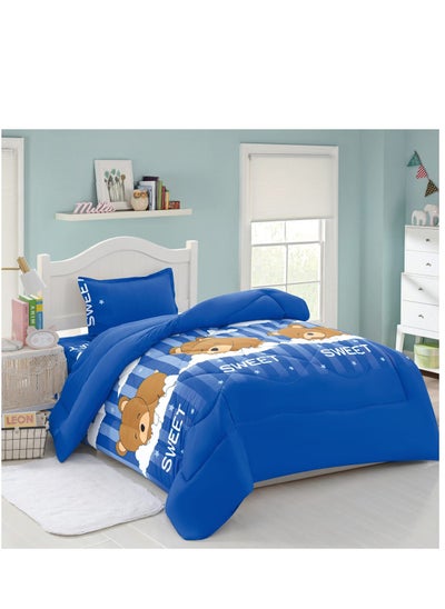 اشتري Soft and Fluffy Medium Fill 3 Piece Crib Bedding Set Reversible Bedspread Comforter Set One Size for Boys Girls في السعودية