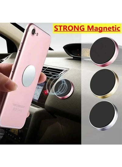 اشتري Magnetic Car Phone Holder Magnet Mount Bracket Stick on Car Dashboard Wall Mobile Cell Support in Car for iPhone Samsung Xiaomi（Black） في الامارات