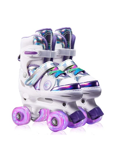 اشتري Kids Adjustable Roller Skates for Girls and Boys (Purple) في الامارات