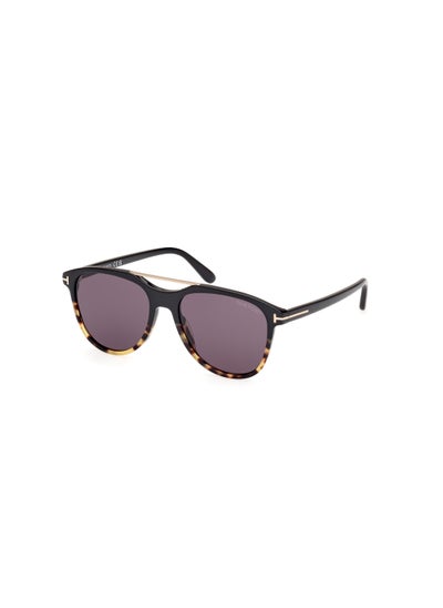 اشتري Men's Pilot Shape Acetate Sunglasses FT109805A54 Lens Size: 54 Millimeter - Black/Avana في الامارات