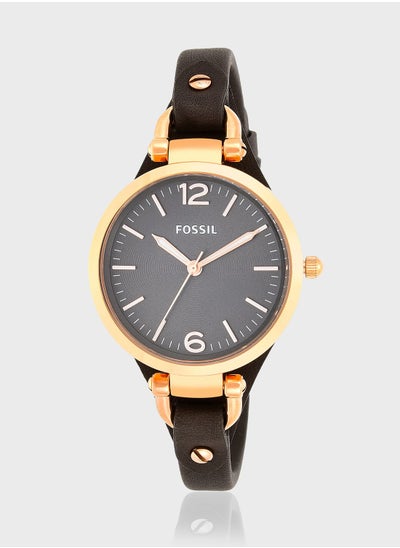 Buy Georgia Smoke Leather Watch in UAE