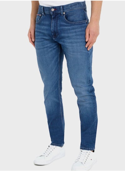 Buy Mid Wash Tapered Jeans in Saudi Arabia