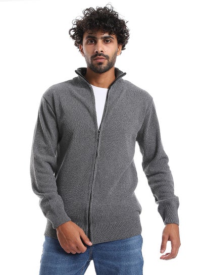 Buy Long Sleeves High Neck Pullover _ Ash Grey in Egypt