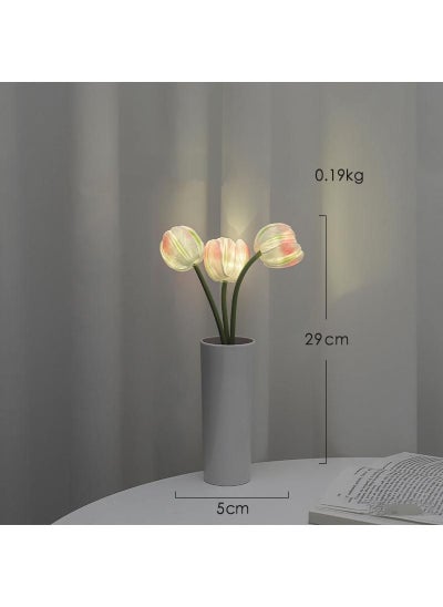 Buy Tulip Nightlight Decoration Bedroom Bedside Decoration Atmosphere Lamp Table Lamp Gift in UAE