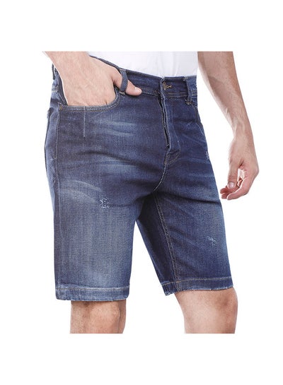 Buy Coup Ripped Jeans Short For Men - Slim Fit - Blue in Egypt