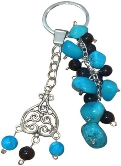 اشتري keychain with pendants of black beads and blue في مصر