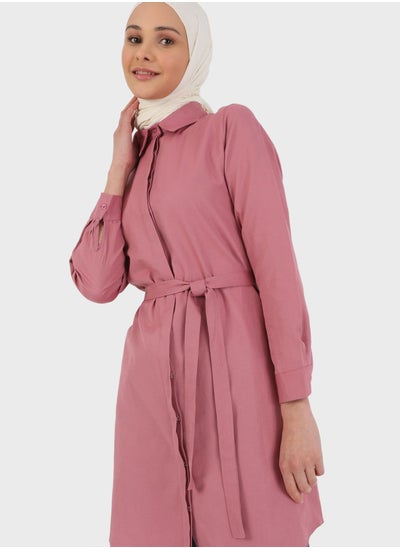 Buy Belted Button Down Tunic in UAE