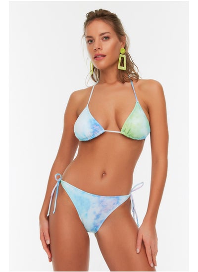 Buy Blue Triangle Tie-Up Regular Bikini Set TBESS22BT0003 in Egypt